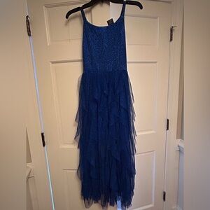Xtraordinary Royal Blue Layered Dress